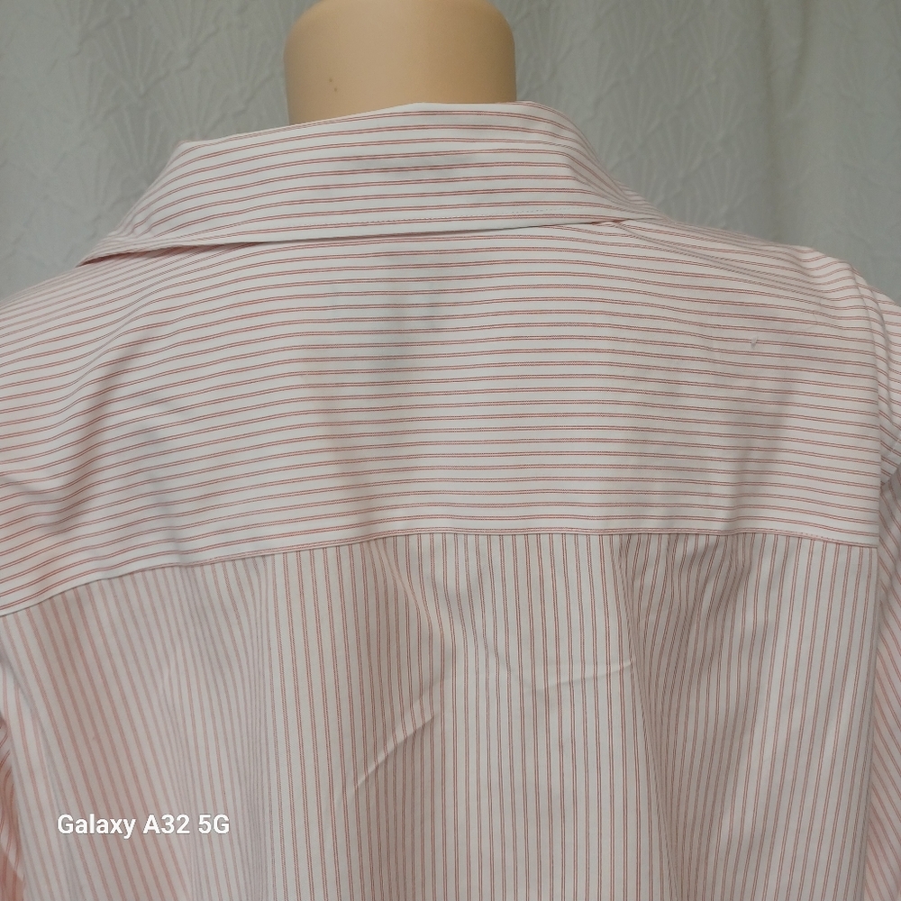 Talbots Women Size 22W  Red Striped Blouse - Picture 10 of 14
